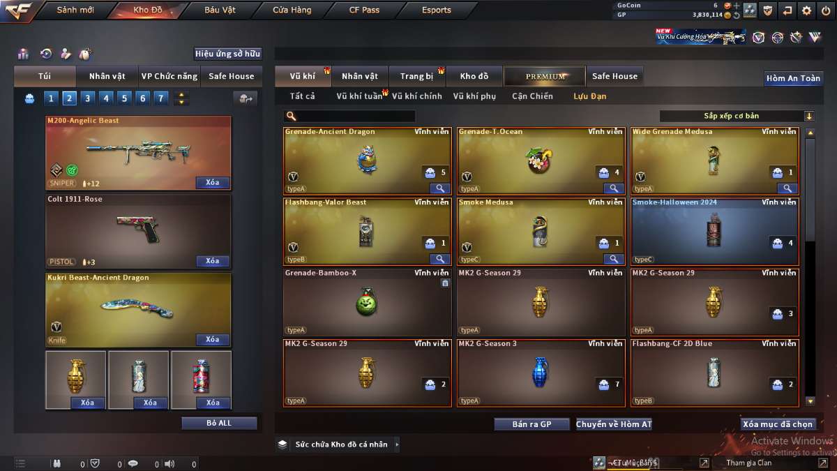 shop acc cf uy tin gia re